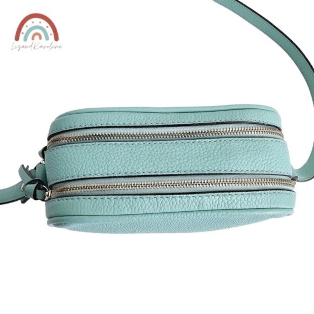 New! Kate Spade Pyper Mulberry Street Leather Aqua Bloom Camera Crossbody Bag - Picture 12 of 16